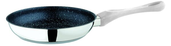 Padella Fantasia Pietra � cm. 20 Bianco coperchio in vetro incluso