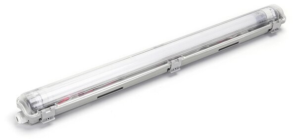 Plafoniera stagna a 1 posto con Tubo Led G13 T8 incluso da 60cm IP65 Bianco neutro 4000K Aigostar