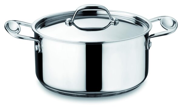 Batteria di Pentole Triplo fondo ad Induzione 6 pezzi GLAMOUR STONE in acciaio inox 18/10 interno in Micro Pieta x Cucinare senza grassi