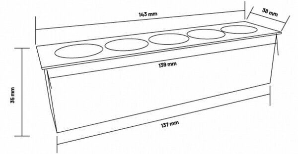 Faretto Led da incasso Vienna 10W Rettangolare Cornice bianca Apertura 36 gradi Bianco neutro 4000K M LEDME