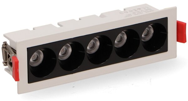 Faretto Led da incasso Vienna 10W Rettangolare Cornice bianca Apertura 36 gradi Bianco neutro 4000K M LEDME