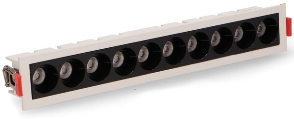 Faretto Led da incasso Vienna 20W Rettangolare Cornice bianca Apertura 36 gradi Bianco neutro 4000K M LEDME