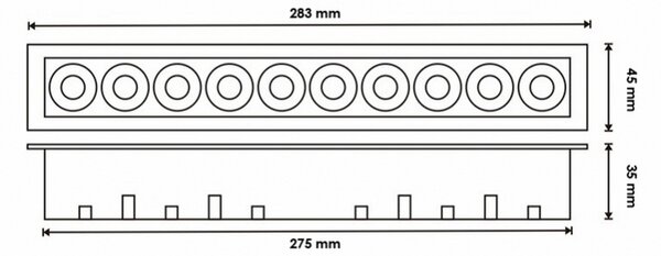 Faretto Led da incasso Vienna 20W Rettangolare Cornice bianca Apertura 36 gradi Bianco neutro 4000K M LEDME