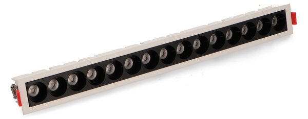 Faretto Led da incasso Vienna 30W Rettangolare Cornice bianca Apertura 36 gradi Bianco neutro 4000K M LEDME