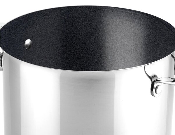 Casseruola Ovale GLAMOUR DIAMOND diametro 28 cm due manici con coperchio per induzione in acciaio 18.10 Lucido