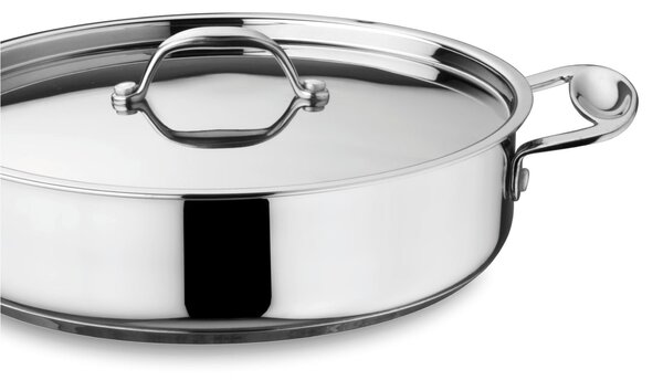 Tegame Rotondo 2 manici �26xh10 cm con Coperchio inox GLAMOUR DIAMOND adatta all'induzione interno antiaderente