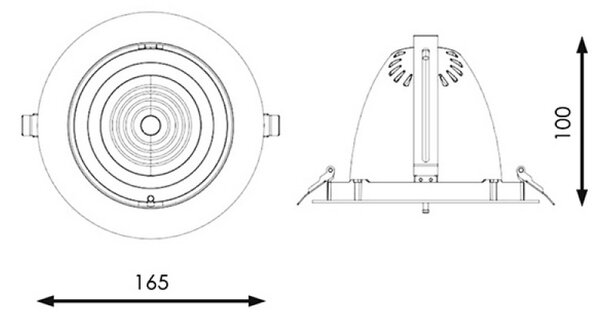 Faretto Led da incasso Track 30W Rotondo Orientabile Cornice bianca Apertura 24 gradi Bianco freddo 6000K M LEDME