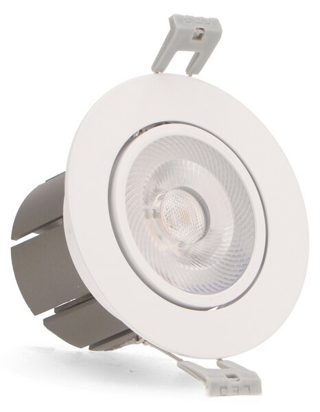 Faretto Led da incasso 10W Rotondo Orientabile Cornice bianca Apertura 36 gradi Bianco freddo 6000K M LEDME