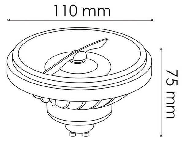 Faretto Led GU10 AR111 15W SMD Apertura 24 gradi Bianco neutro 4500K M LEDME