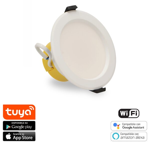Faretto Led da incasso Smart 9W WiFi RGB + CCT luce regolabile e dimmerabile M LEDME