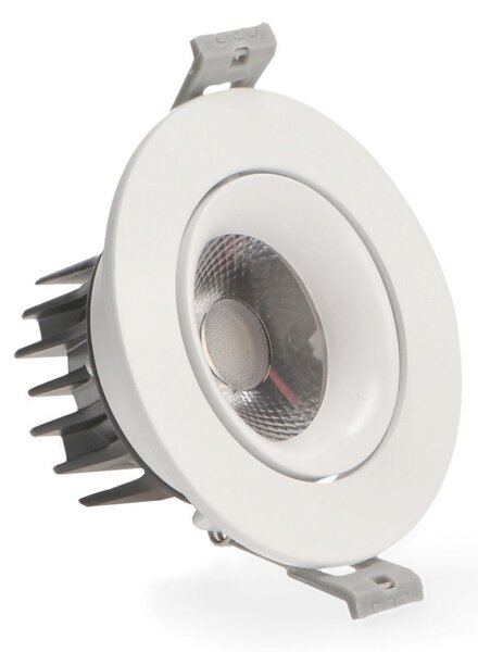 Faretto Led da incasso 7W Rotondo Orientabile Cornice bianca Apertura 36 gradi Bianco freddo 6000K M LEDME