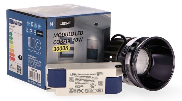 Faretto Led Cobfix 10W COB Apertura 24 gradi Bianco freddo 6000K M LEDME