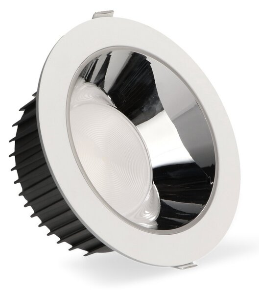 Faretto Led da incasso 30W Rotondo Cornice bianca Apertura 60 gradi Bianco freddo 6000K M LEDME