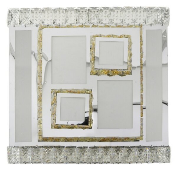 Plafoniera Led 120W Quadrata Bianca e Oro CCT luce regolabile M LEDME