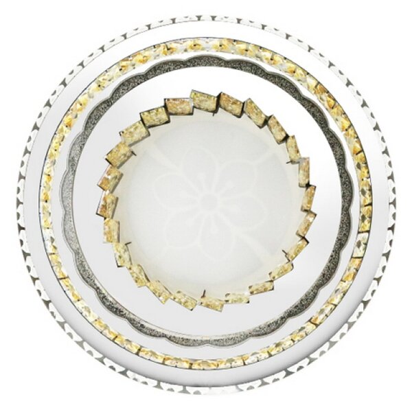 Plafoniera Led 108W Rotonda Bianca e Oro CCT luce regolabile M LEDME