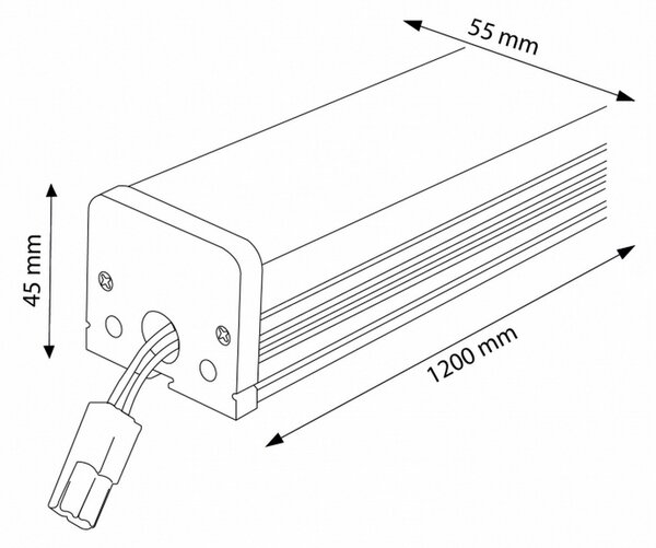 Barra Led Trian 40W da 120cm IP20 Bianco freddo 6000K M LEDME