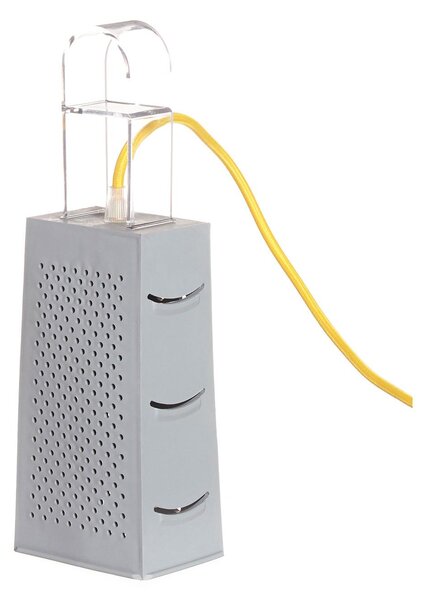 Lampada da Tavolo, Applique Cacio & Pepe colore griggio dimensioni 10 x 7 x h18 cm, raccomandato il LED da 6W, realizzata in laprene, policarbonato con cavi in diversi colori