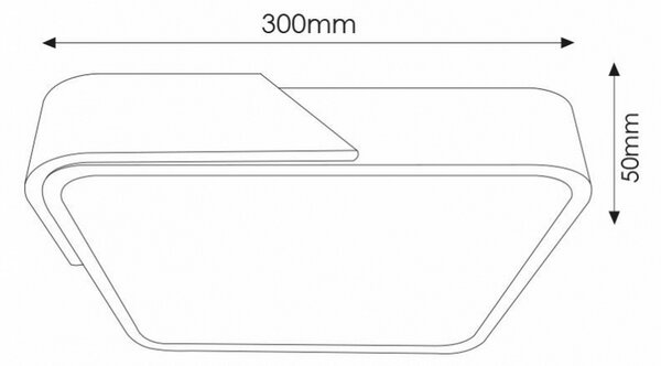 Plafoniera Led Wood 24W Nera e Marrone Quadrata CCT luce regolabile con telecomando M LEDME