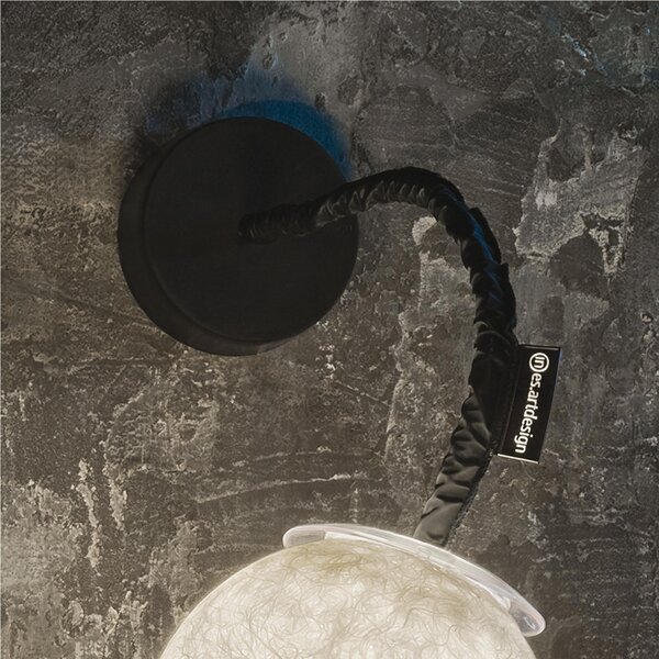 Applique base Nera � 18 con stelo Flessibile colore nero