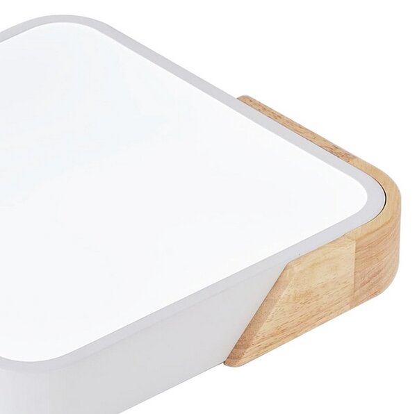 Plafoniera Led Wood 24W Bianca e Marrone Quadrata CCT luce regolabile con telecomando M LEDME