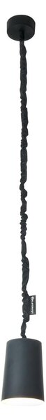 Lampada da Soffitto Paint lavagna colore nero Altezza 17,5 cm Diametro 12 cm, realizzata in laprene, nylon, nebulite, resina effetto lavagna