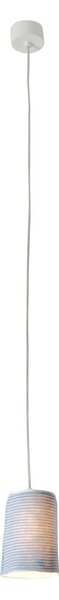 Lampada da Soffitto Paint stripe colore blu Altezza 17,5 cm Diametro 12 cm, realizzata in laprene, nebulite, lana 100%