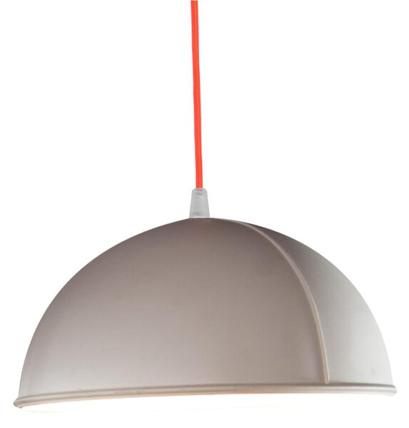 Lampada da Soffitto, Applique Pop 1 colore bianco dimensioni Altezza 12 cm Diametro 22 cm, raccomandato il LED da 6W, realizzata in laprene con cavi in diversi colori