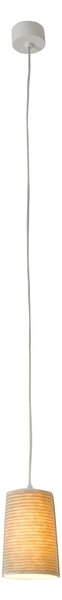 Lampada da Soffitto Paint stripe colore giallo Altezza 17,5 cm Diametro 12 cm, realizzata in laprene, nebulite, lana 100%