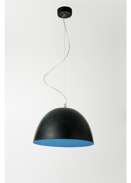 Lampada a Sospensione H20 in nebulite � 46xh27,5 Nero interno Blu , potete decorare la cappa come una lavagna