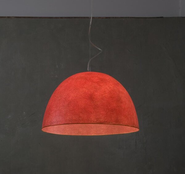 Lampada a Sospensione H20 in nebulite � 46xh27,5 Rosso Trasparente