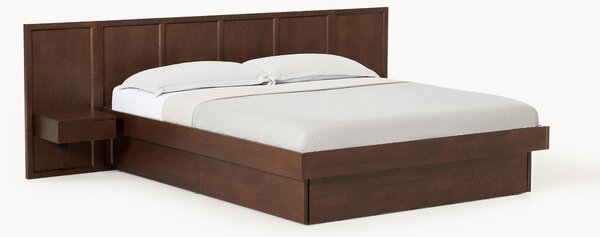 Letto in legno con comodini e testiera Nanto