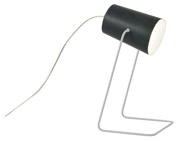Lampada da Tavolo Paint T lavagna colore nero Altezza 17,5 cm Diametro 12 cm, realizzata in acciaio, nebulite, resina effetto lavagna