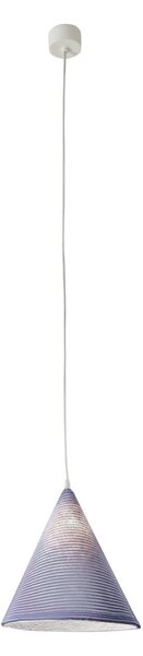 Lampada da Soffitto Jazz stripe colore viola Altezza 31 cm Diametro 29 cm, realizzata in laprene, nebulite, lana 100%