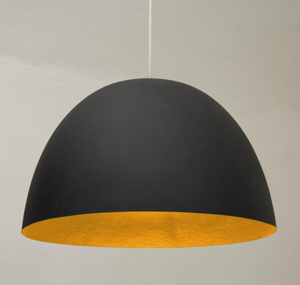 Lampada a Sospensione H20 in nebulite � 46xh27,5 Nero Arancio