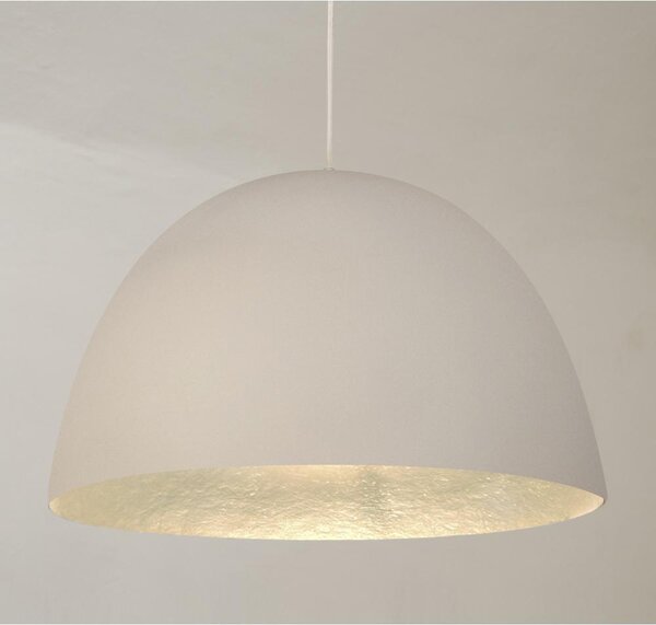 Lampada a Sospensione H20 in nebulite � 46xh27,5 Bianco bianco filo rosso