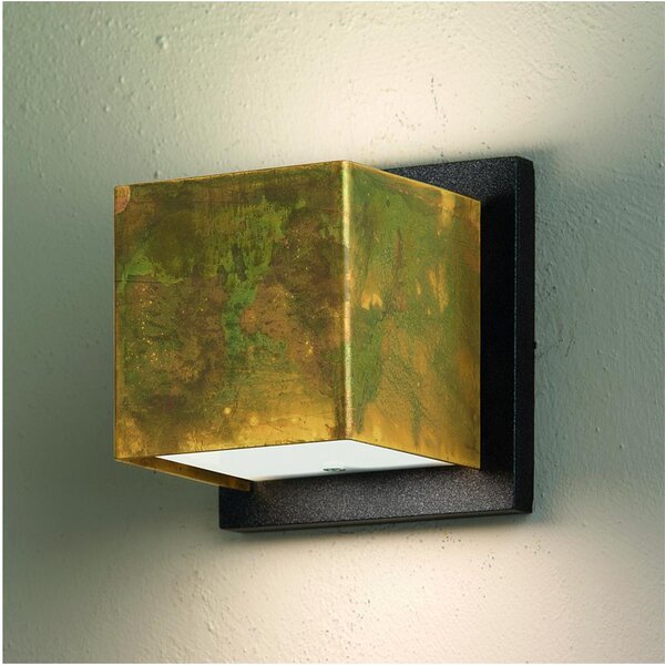 Applique da Muro LOLA 11x11xh11 cm in Ottone ossidato con base