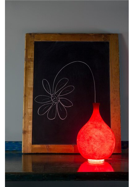 Lampada Da tavolo Luce Liquida 2 in nebulite � 18xh26 cm colore rosso