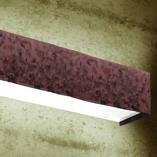 Applique da Muro Sydney Rettangolare SMALL 33x8xh8 cm in Ruggine Martellato