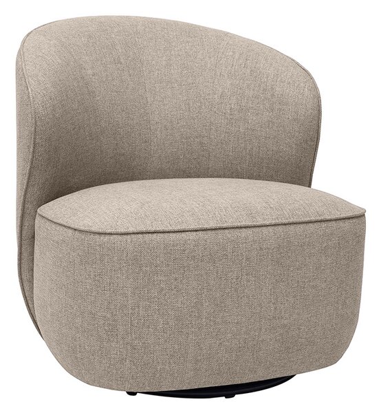 Sedia design girevole in tessuto color talpa AMBER
