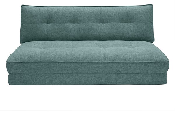 Poltrona letto 2 posti convertibile in tessuto verde grigio SALLY