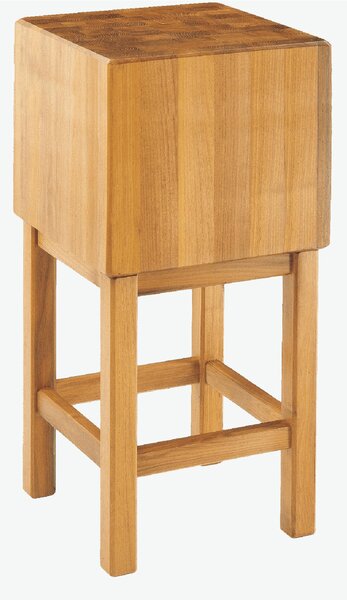 Ceppo in Legno massello con piedistallo 60x40x35xh 90 cm peso 55 kg in legno di Acacia stagionato con lavorazione dentatura maschio Femmina