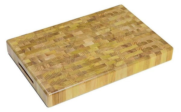 Tagliere in legno massello con massello con maniglie professionale 50x30xh7 cm in legno di acacia