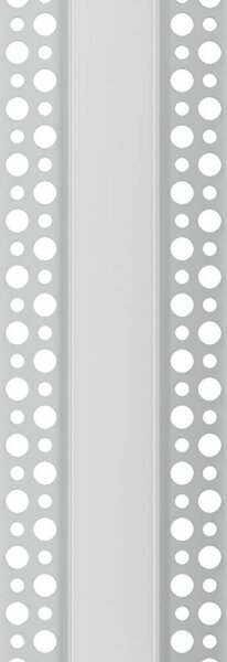 Profilo da incasso per Cartongesso in Alluminio per doppia striscia LED Selezionare la lunghezza 2 Metri