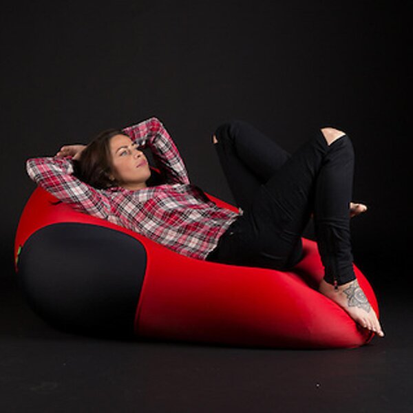 Pouf in microfibra elastica traspirante X-Drop 70x40xh140 cm colore Rosso