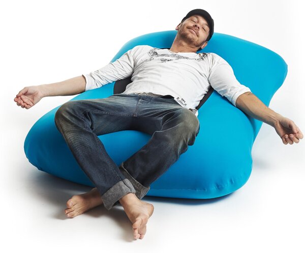 Pouf in microfibra elastica traspirante X-Five 120x140xh40 cm 5 posizioni Blu