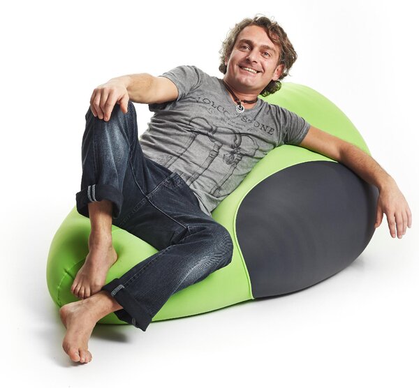 Pouf in microfibra elastica traspirante X-Drop 70x40xh140 cm colore Verde