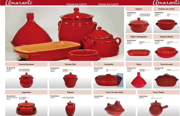 Cuocipatate in Terracotta con coperchio �13xh 15 cm Colore Amaranto Adatti per cucinare su : Fiamma, Piastra elettrica , Forno , Microonde