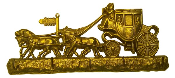 Appendichiavi , Porta chiavi da muro Diligenza , 5 posti dimensioni 29xh12cm, peso 0,900 kg