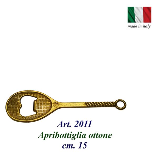 Apribottiglie in Ottone massiccio lavorazione artigianale dimensioni h 15 cm colore dorato peso kg 0.200