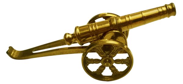 Fermacarte Cannone in Ottone massiccio Dimensioni 23x7cm - peso 1.00 kg struttura in ottone massiccio realizzato in Italia ottone lucido